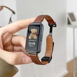 Premium Leather Strap Replacement Wristband - Sport Loop Bracelet - Band 8 9 10 (Brown)