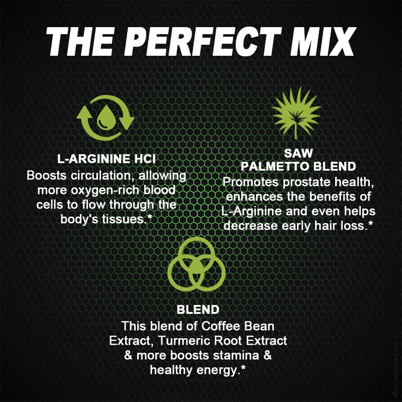 Alliwise Saw Palmetto with L Arginine Plant-Based Supplement for Men Potent Hair Growth Maximum Male Boost Stamina & Endurance