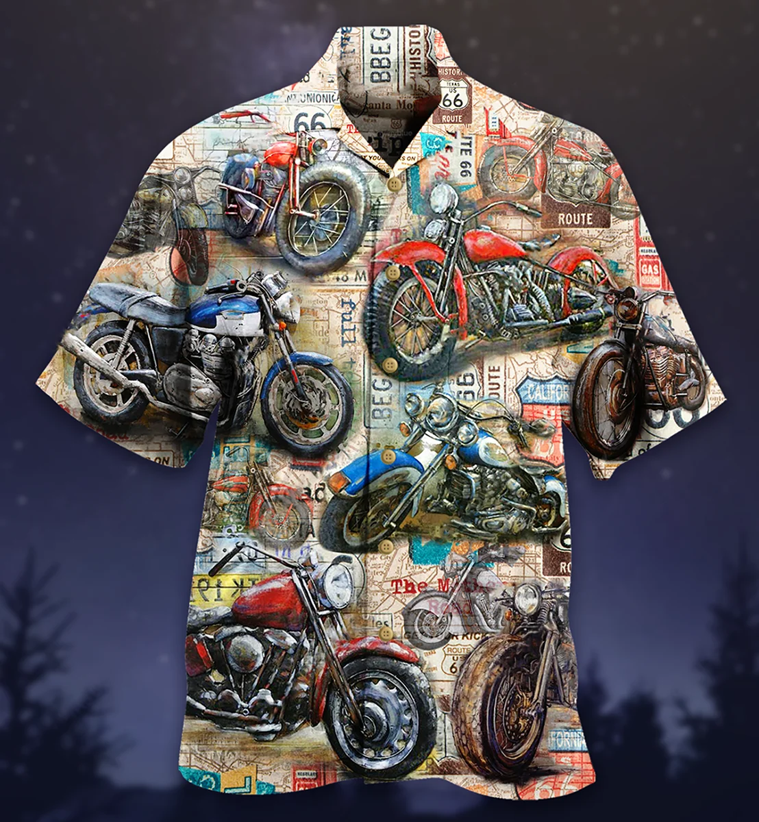 Hawaiian Shirt Men 3D Print Short Sleeve Cuban Tops Oversize Beach Bar Wear Summer Vacation