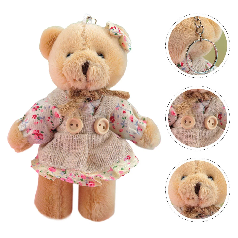 Children’s Toys Bag Pendant Key Ring Charm Rural Kids Mini Bear Ornaments Hanging Decor Keychain