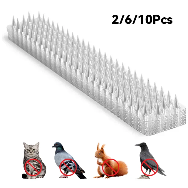Pet Fence Barrier Cat Bird Repellent Spikes 2/6/10Pcs