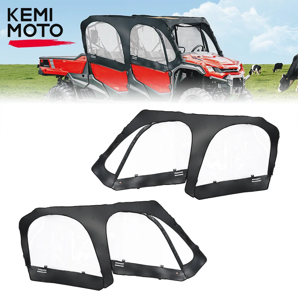 KEMIMOTO Soft Cab Enclosure Black Upper Doors Windows Windshield Water-Resistant 0SR90-HL4-212A for Honda Pioneer 1000-6 2023 1 pack of net yarn fishbone material four seasons pass womens corset girdle black and white womens upper body coat belt