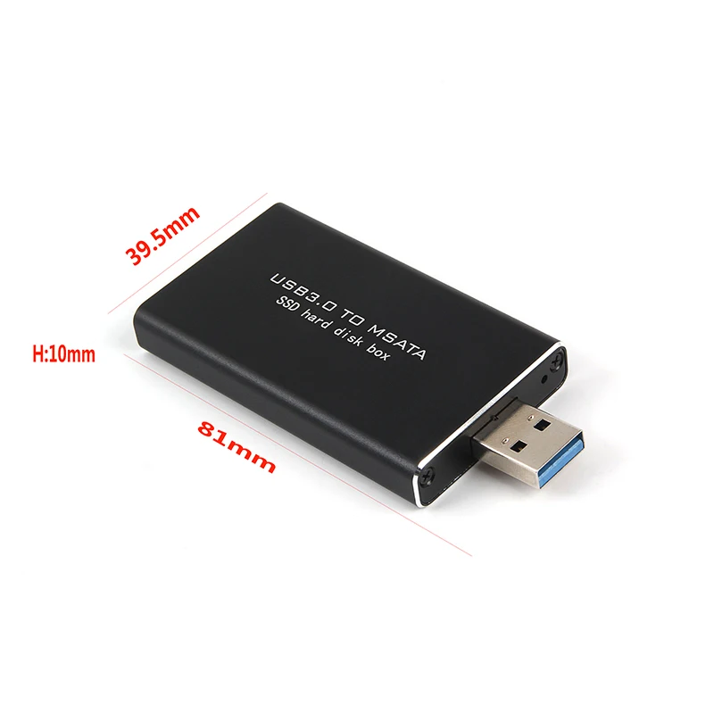 External Hard Drive Case MSATA to USB 5Gbps USB 3.0 to mSATA SSD Enclosure USB3.0 mSATA Case Hard Disk Adapter M2 SSD External HDD Mobile Box HDD Case