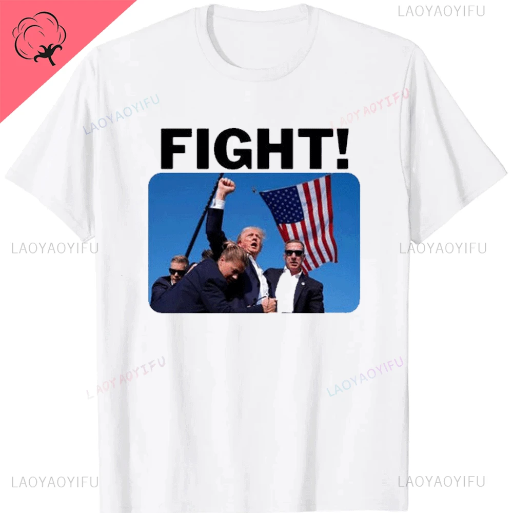 thumbnail image 1 of Trump and Cat T-Shirt Funny Trump Shirt Funny Political Tee Stranger Things Harajuk Tops Men Women Kawaii Grunge Cotton Clothes, 1 of 5