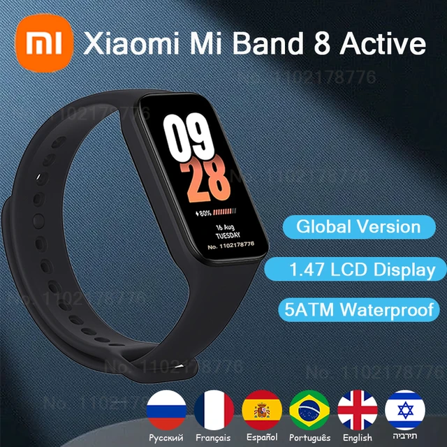 Xiaomi Mi Band 8 Active Global Version Smart Bracelet 8 1.47 LCD Display  50+ Sport Blood Oxygen Heart Rate Monitor Smart Band - AliExpress
