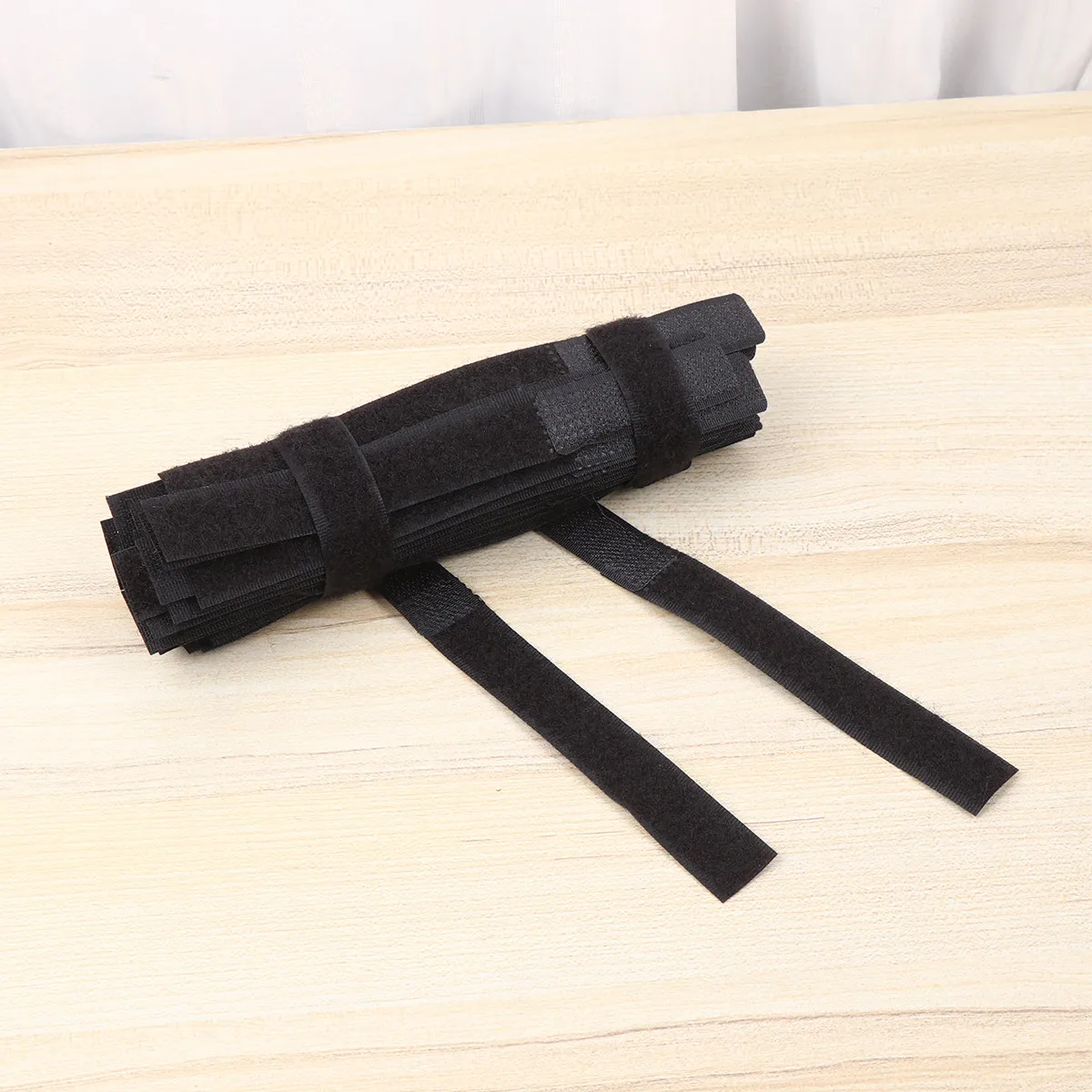 100Pcs 케이블 스트랩 재사용 가능한 나일론 후크 루프 패스너 테이프 2x18cm 강력한 와이어 하네스 코드 정리 홈 오피스