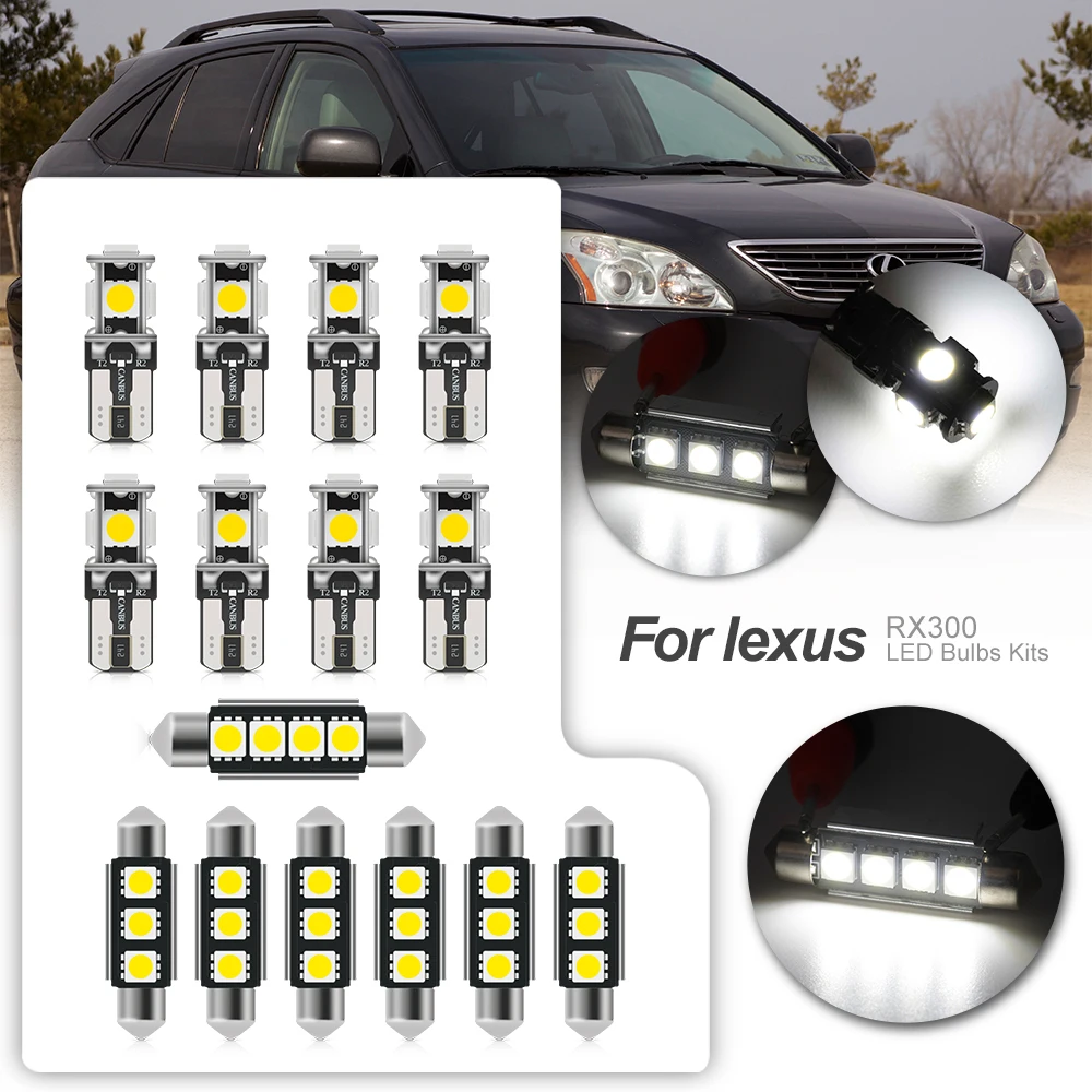 

19 шт., набор лампочек Canbus для планшетов 2-го поколения 2004-2009 Lexus RX330 RX350 RX400h