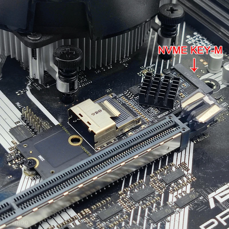 High-Speed M.2 NVME to Mini SAS SFF-8087 Expansion Card with 4-Port SATA 3.0 6Gbps Controller Adapter