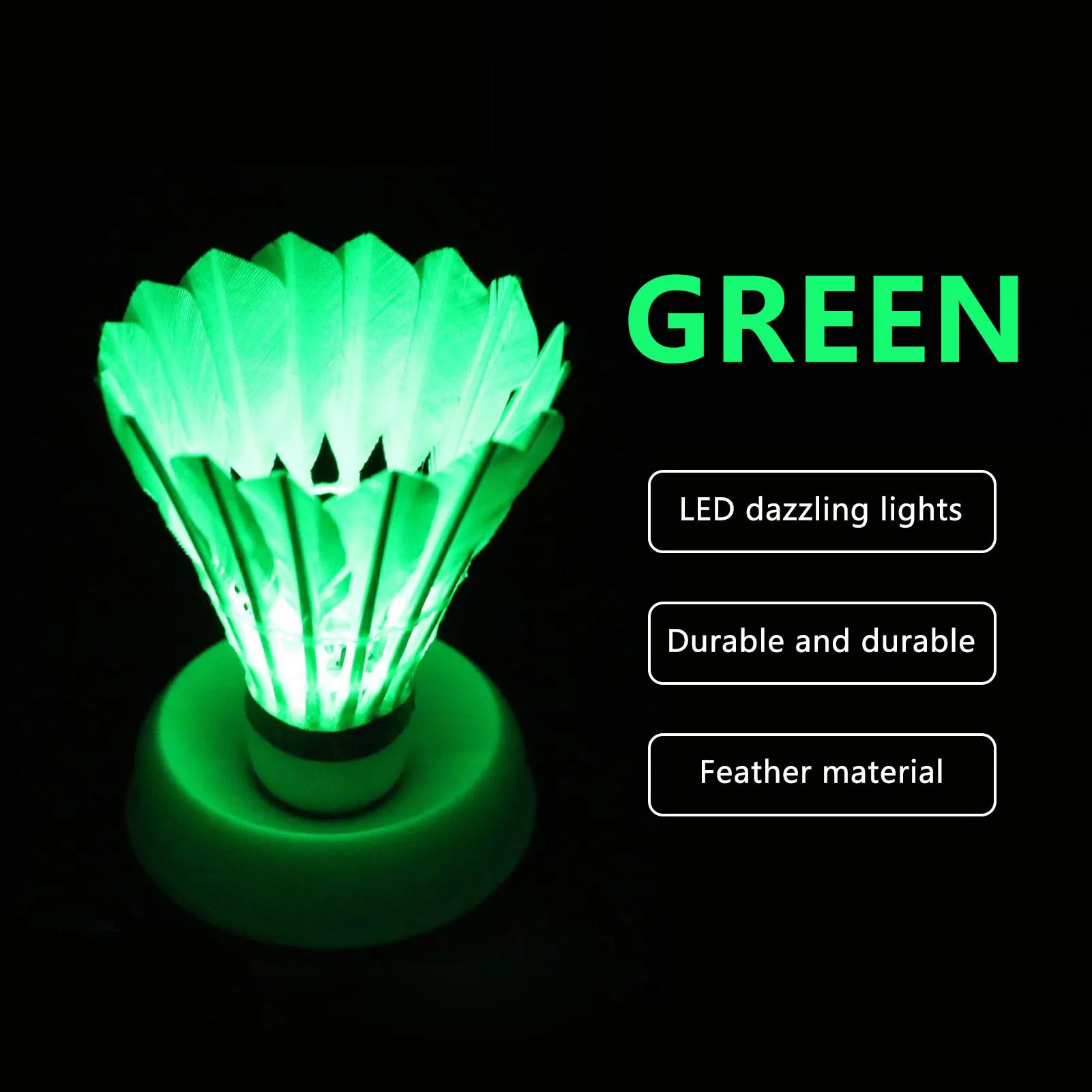 Colorful Light Up LED Shuttlecocks with Good Durability and Excellent Performance Suitable for Outdoor and Indoor