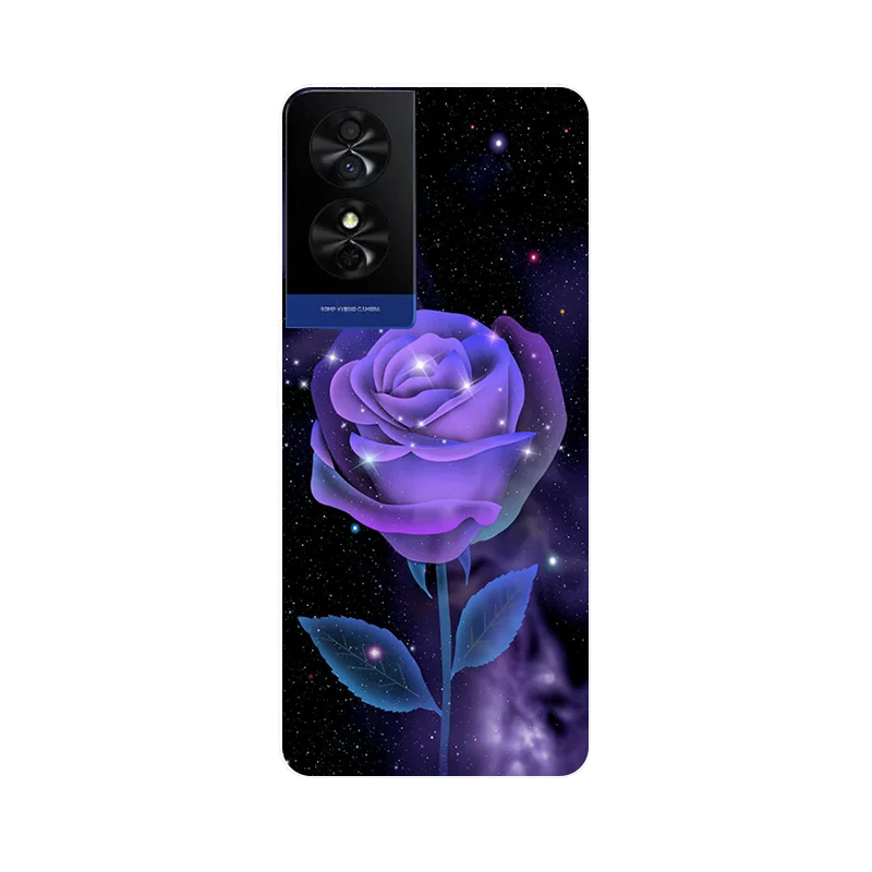 Colorful Leaves Flower Painted Soft Silicone Phone Case Cover - Bumper Protection Design