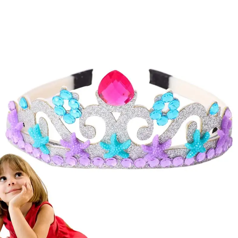 

Kids Princess Crown Hair Band Sparkling Princess Crown With Exquisite Rhinestone Beauty Products For Birthday Party Graduation