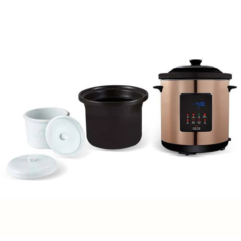 220V Household Electric Cooker Soup Porridge Ceramic Large Capacity 11L Automatic Electric Casserole