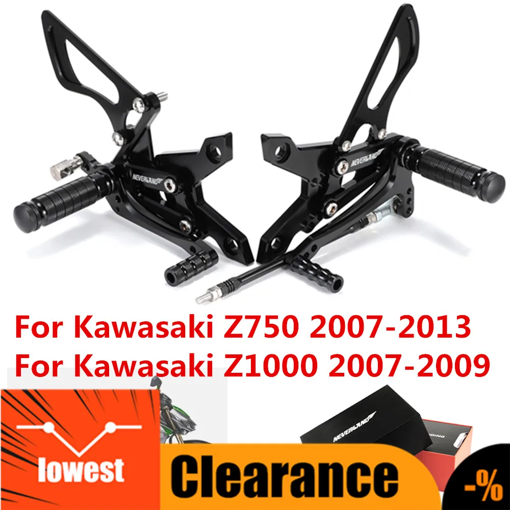 Adjustable Aluminum Alloy Cnc Motorcycle Footrests Rear Set Foot Pegs