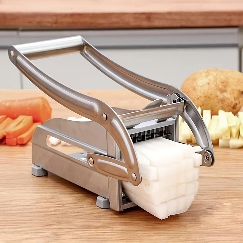 Household Stainless Steel Potato Slicing Kitchen Tool Vegetable Shredder Multifunctional Food Chopper French Fries Cutter