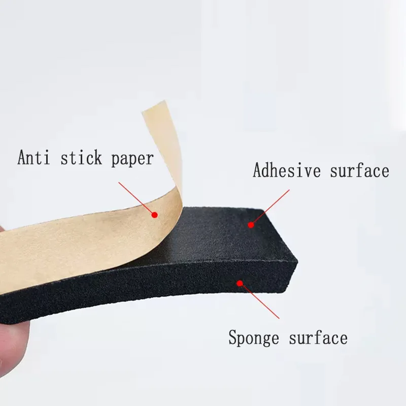 Door Seal Strip Sealing Strip Tape Window Seal Strip Sealing Tape Rubber Seal Strip Sealing Strip 10M Foam Strip Strong Backing Adhesive Self-Adhesive Sponge Strip Sound Insulation Anti-Collision