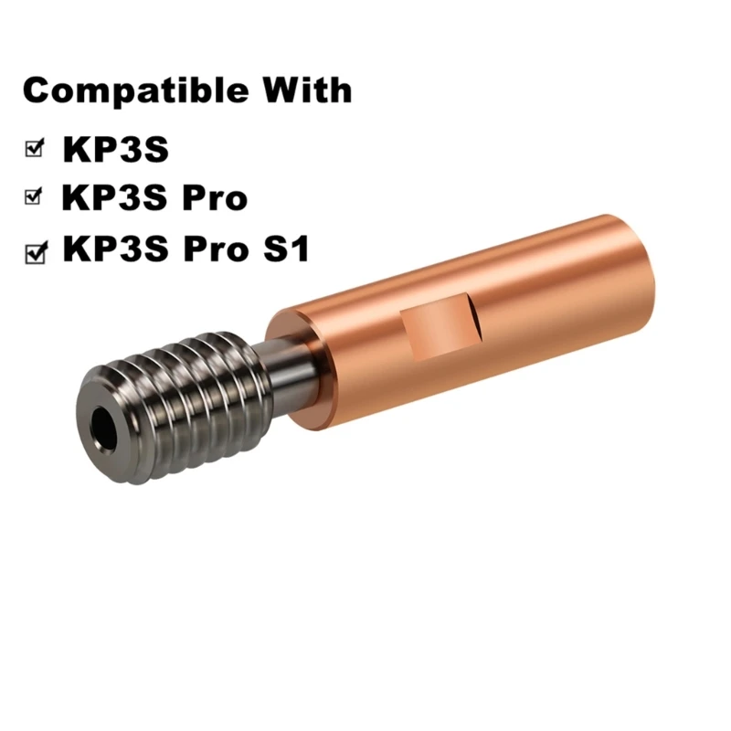 KP3S/KP3SPro/ KP3SProS1 바이메탈 구리 TitaniumAlloy 압출기 핫엔드 목구멍용 3PCS 3D 프린터 Heatbreak