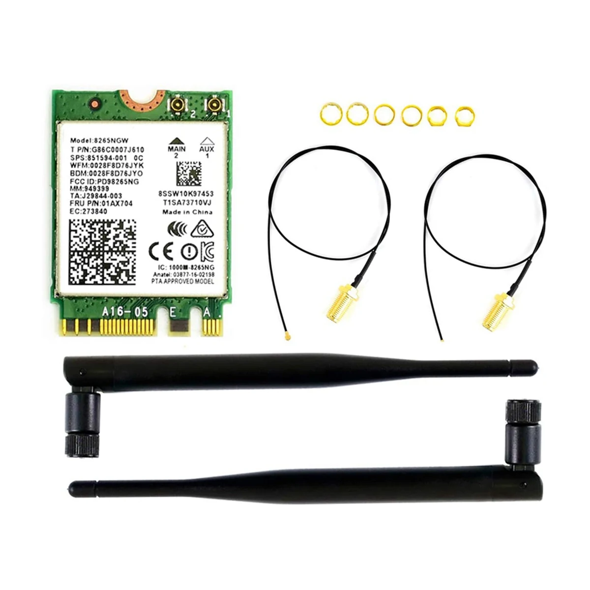 

Waveshare AC8265 Wireless NIC Module for Jetson Nano(B01) Onboard Intel 2.4G / 5G Hz Dual Band WiFi Bluetooth 4.2 IPEX Connector