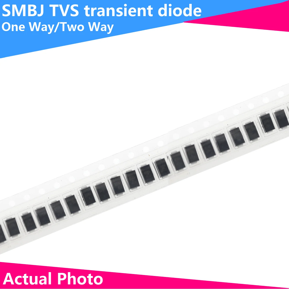 100PCS SMD TVS DIODE SMBJ5.0/6.0/6.5/6.8/7.0/10/12/15/20/24/36/40 A CA SMB(DO-214AC) new original 100pcs es2j sma do 214ac 2a 600v smd fast recovery diode integrated circuit good quality