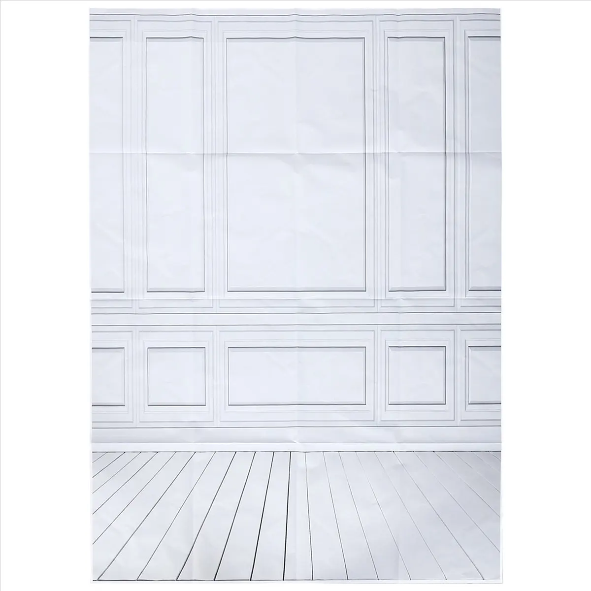 M05K 3x5ft 비닐 사진 배경 화면 사진 스튜디오를 위한 흰색 벽돌 벽 나무 바닥 웨딩 배경