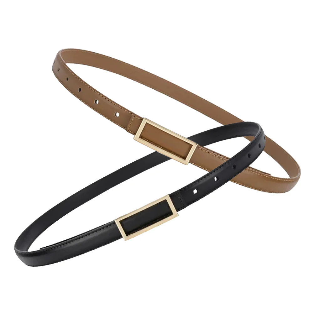 

2 Pcs Belt Jeans for Women Faux Dress Belts Waist Causal PU Thin Adjustable Decorate