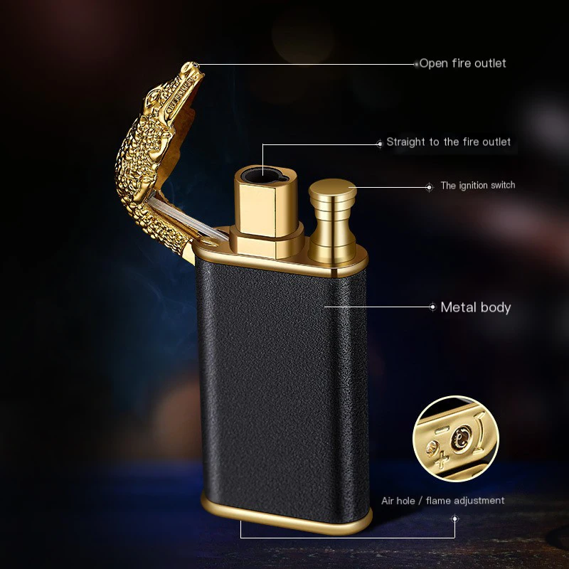 dunhill クロコダイルパターン 割り切り ライター