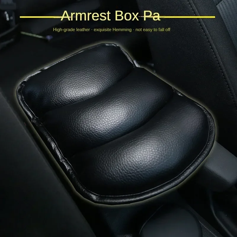 Car General Armrest Box Pad Leather Soft Comfortable Car Center Armrest Booster Pad Extended Elbow Rest Auto Accessories