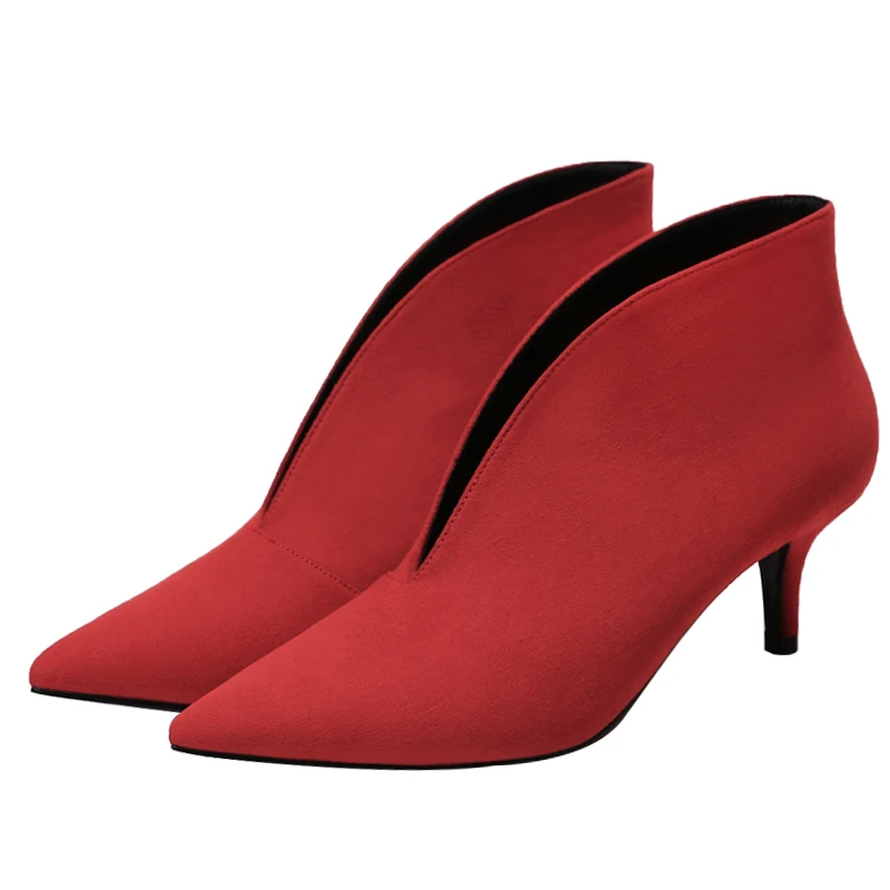 Women's French Elegant Pointed-toe Short Tube Boots