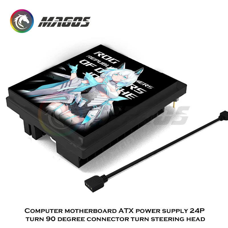 Gerenciamento 5v Argb Sync Personalizado Logotipo 18 Projetos da Fiação do Conector do Ângulo Direito do Adaptador 24pin do Computador Atx Psu - Imagem 6