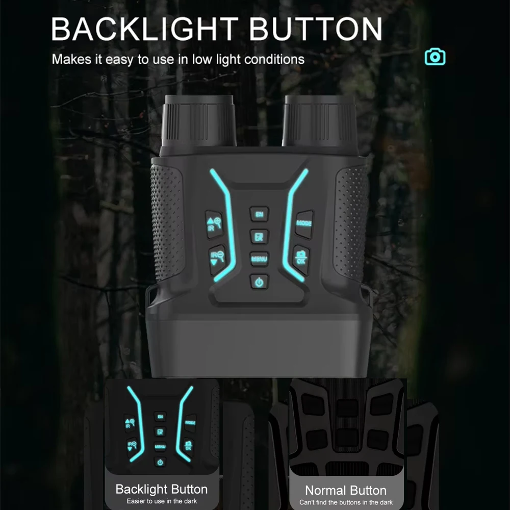 4K Night Vision Binoculars 4.5 inches HD screen Hunting Binoculars for Adults wi