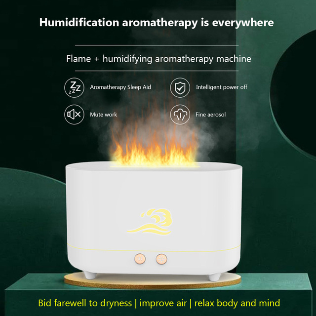 Humidifier Silent Aroma Essential Oil Diffuser Ultrasonic Cool Mist Fogger Sleep Atomizer Home Office Air Freshener 180ml