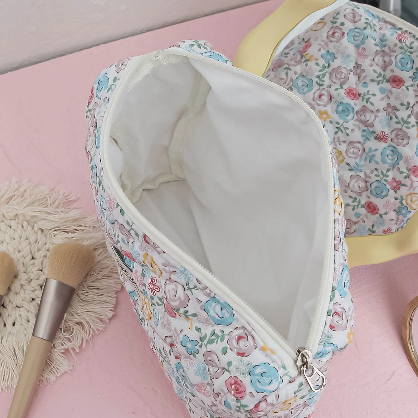 Floral Makeup Bag Set With Zipper Travel Toiletry College Organizer Bag For Women Makeup Storage Bag Cosmetic Bag 6