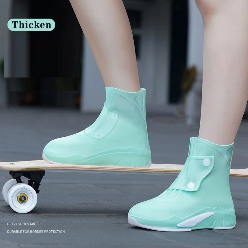 Orginal galoshes overshoes men women rain water proof shoe covers boot protection overshoes wearing portable white shoe cover