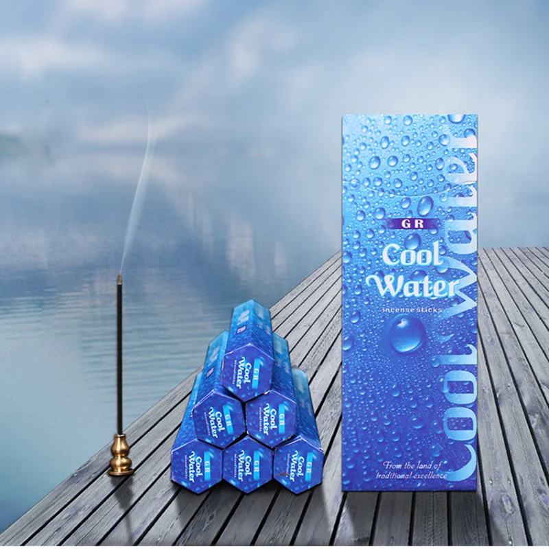 Bâtons D'encens Darshan Cool Water – 120 Bâtons, Senteur Eau Fraîche, Inde