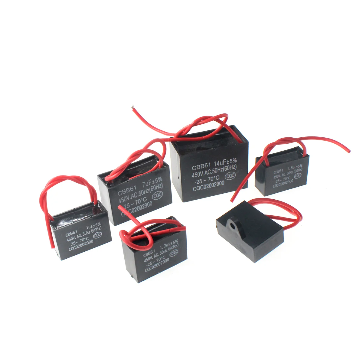 Fan starting capacitor 450V 0.8/1/1.2/1.5/2/2.5/3/3.5/4/4.5/5/6/7/8/10/12/14/15/16/18/20/25UF electrolytic capacitors kit electrolytic capacitor kit ceramic capacitor kit For Range hood For 400V 500V