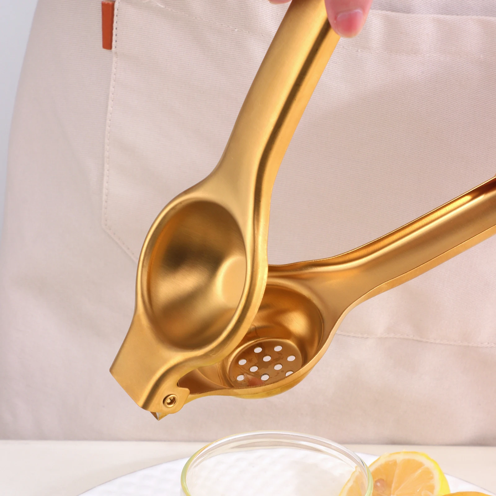 Fruit Juicer Lemon Squeezer 1PC Stainless Steel Manual Juicer Household Lemon Clip Creative Orange Juicer Squeezer Fruit Hand Pressing Kitchen Accessories