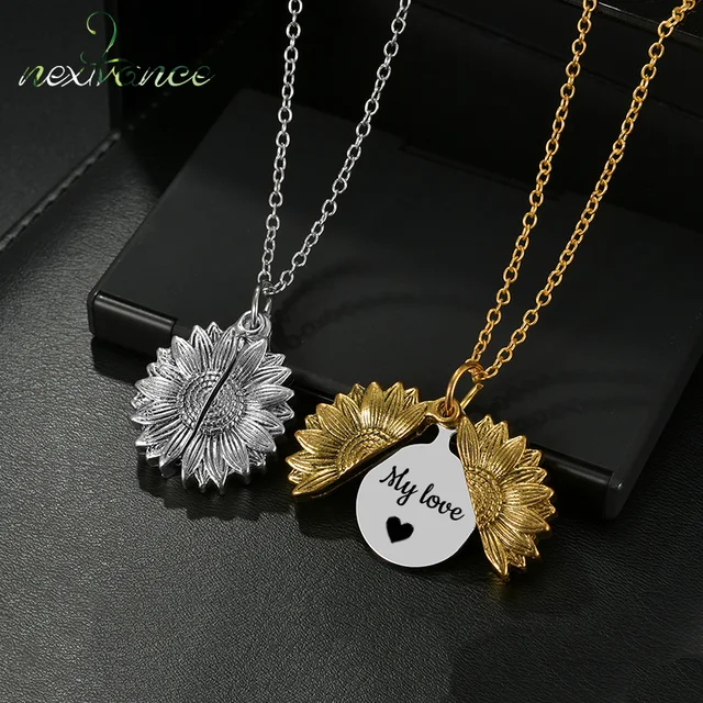 Collana My Sunshine Con Ciondolo Girasole Aperto - Gioiello Regalo Romantico In Oro E Argento - Foto 7