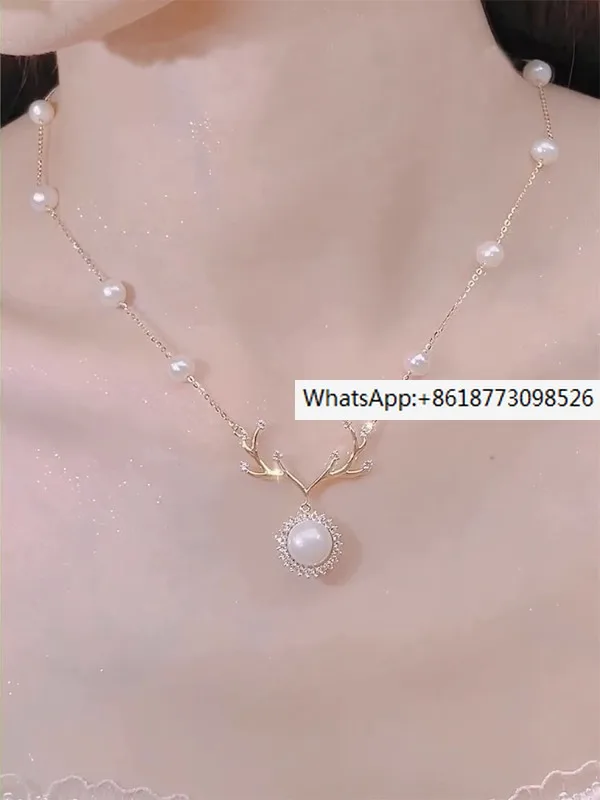 

Новое модное женское ожерелье Yilu с искусственным жемчугом, ожерелье с оленем и жемчугом