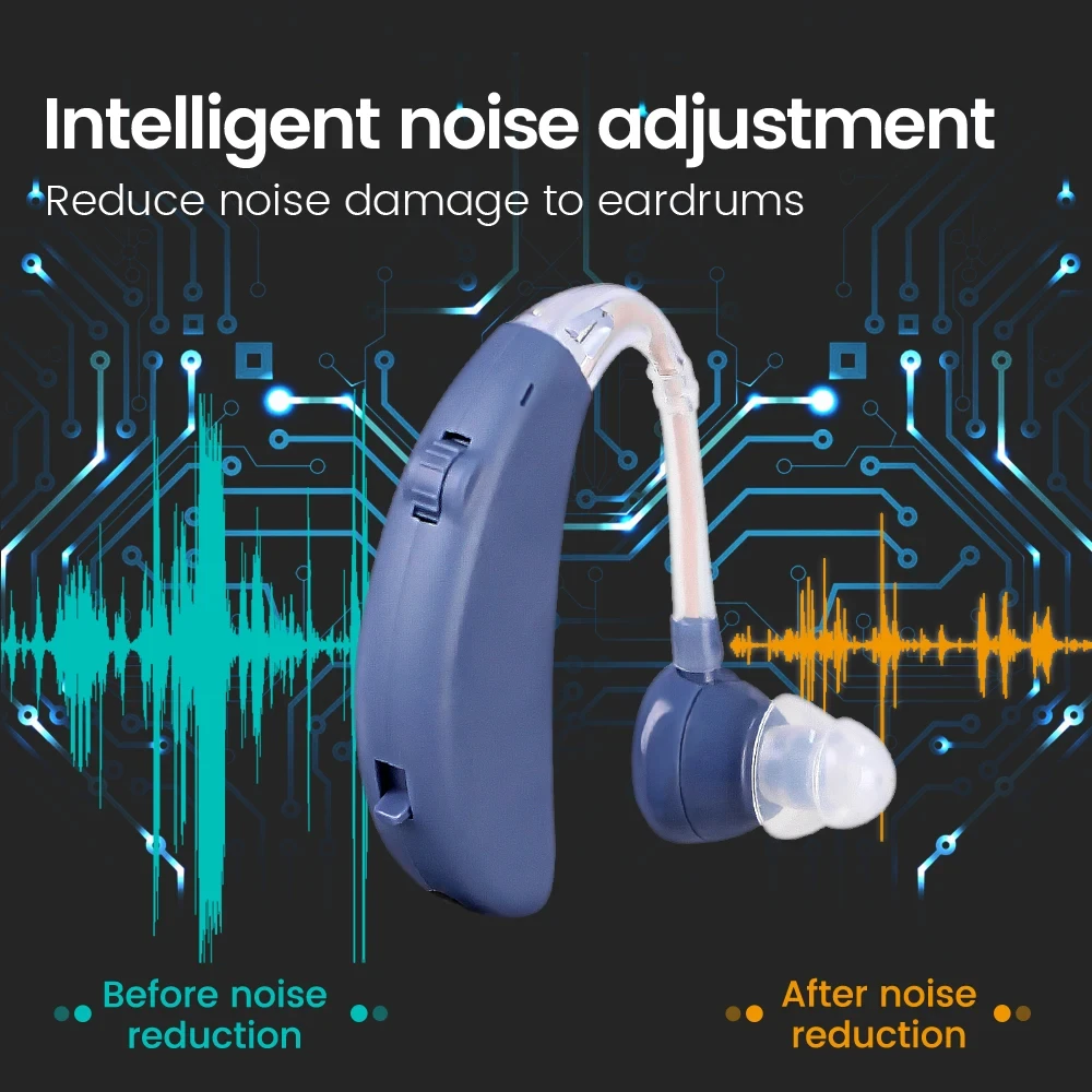 Rechargeable Digital BTE Hearing Aid Adjustable Tone Sound Amplifier Portable Deaf Elderly Hearing Aids hearing aid