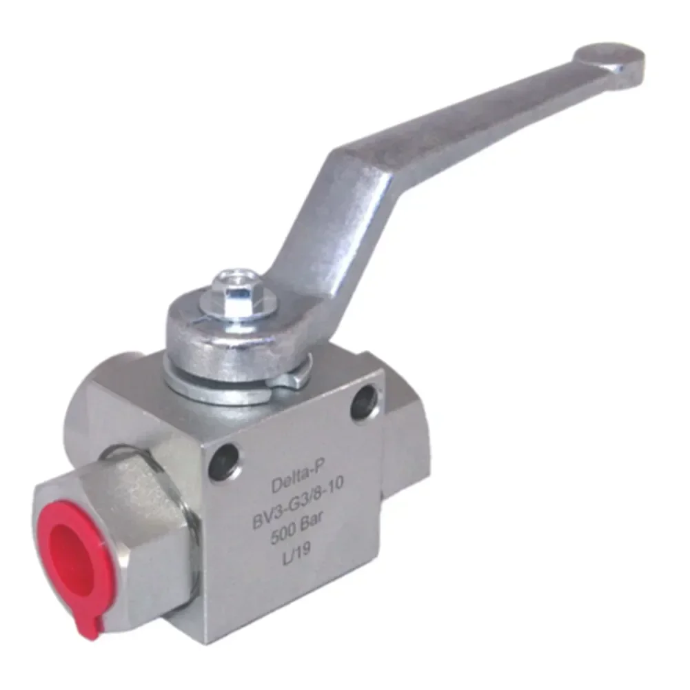 1/4" To 3/4" Hydraulic Three-way High Pressure Ball Valve Internal Thread Manual Rubber G1/4 G3/8 High Pressure Ball Valve
