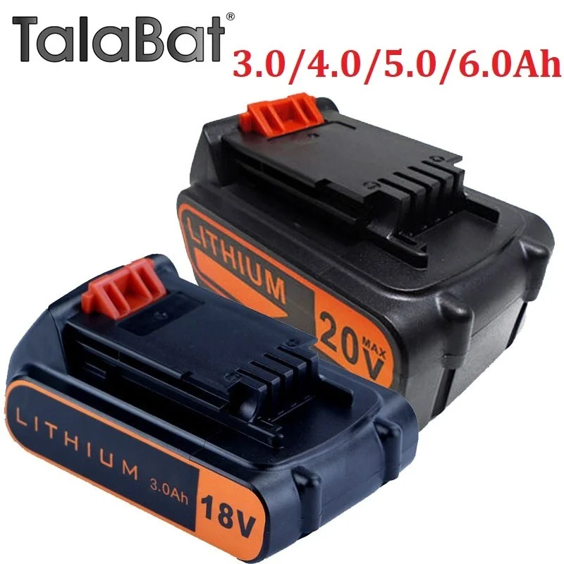 

Литий-ионная аккумуляторная батарея для BLACK & DECKER LBX20 18 в/20 в 3,0/4,0/5,0/Ач, сменная батарея для электроинструмента LB20 BL2018 LBXR20