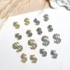 10PCS Exquisite Dollar Sign Nail Charms Metal Alloy Sparkling Rhinestone Nail Art Decorations Accessories For Manicure DIY 4