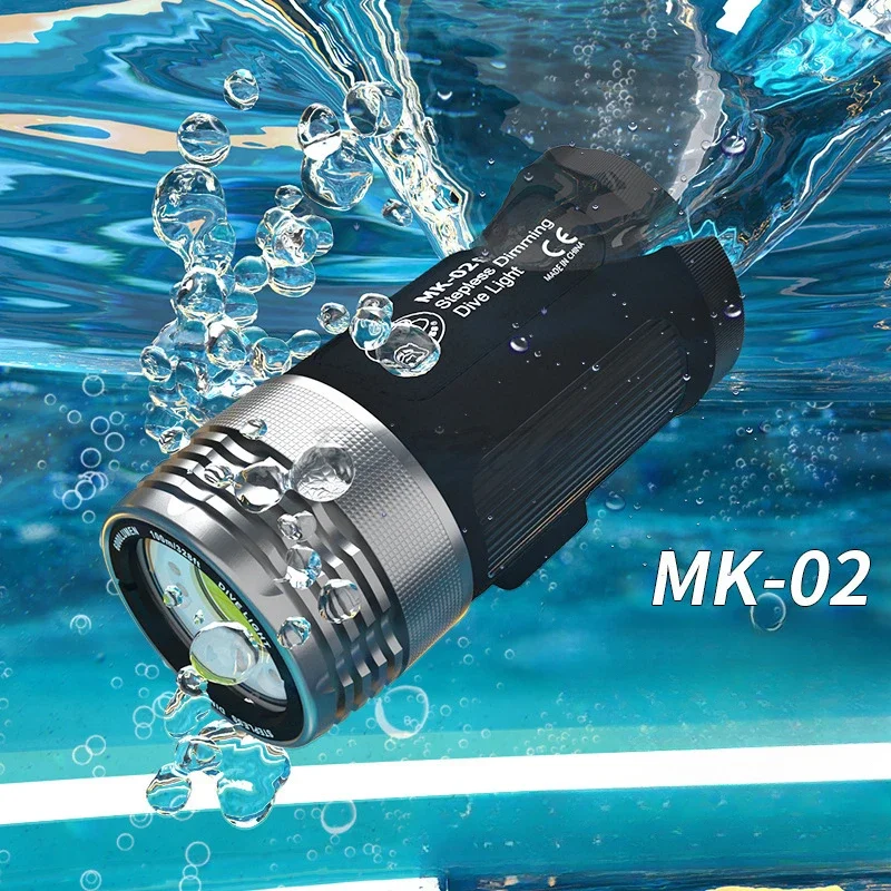 Portable Diving Flashlight Outdoor 100m Strong Underwater Photography LED Lighting Diving Equipment