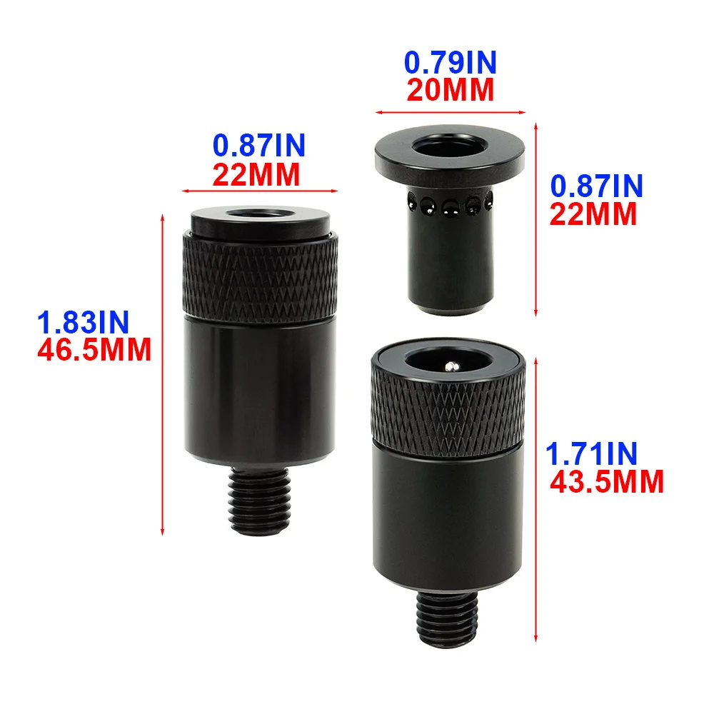 Quick Change Connector Carp Fishing Aluminum Twist-Lock Adapter Rod Pod Fishing Accessories Hirisi 2pcs