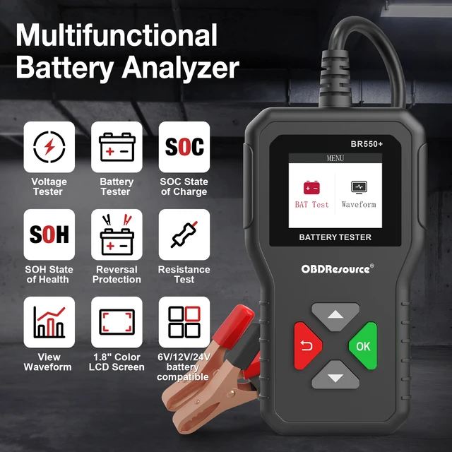 6V 12V 24V Car Battery Tester