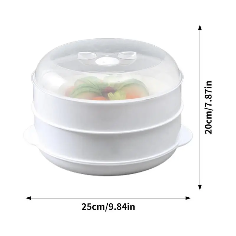 Microwave Steamer PP Plastic Steamer With Lid Fish Meat Vegetables Food  Steamer Oven Roaster Kitchen Tools Cooking Tools - AliExpress