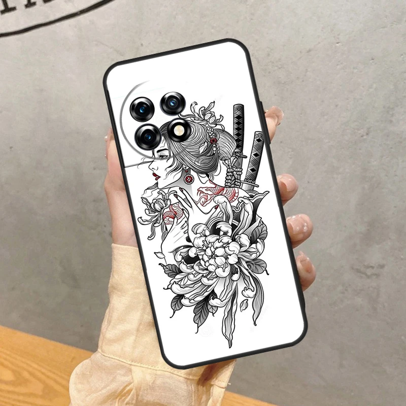 Samurai Warrior Geisha Design Phone Case Cover