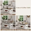 Lift Top Coffee Table,Multi-Function Convertible Coffee Table with Storage and Compartment,Coffee Table Converts to Dining Table 5