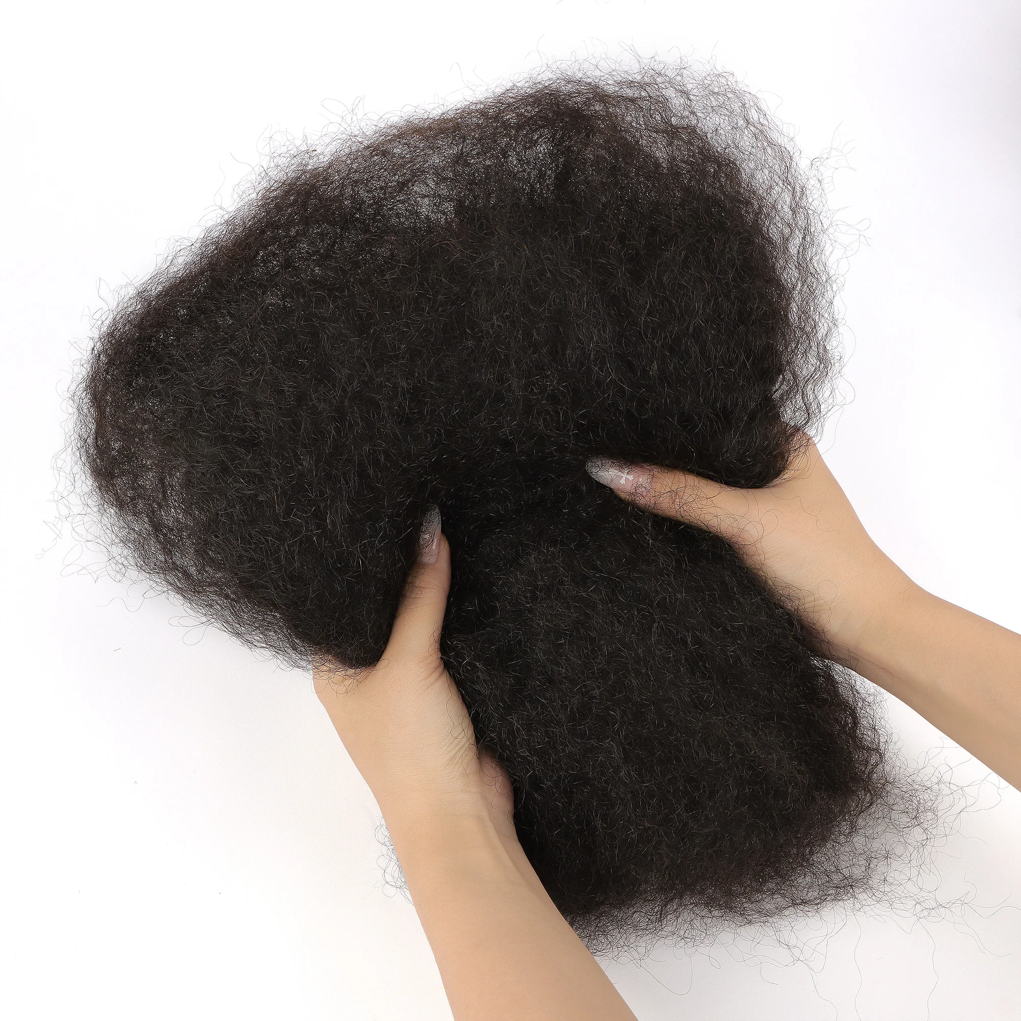Orientfashion Remy Bulk Hair No Attachment Peruvian Afro Kinky Curly Human Hair Bulk For 1Pc Braiding Natural Color Braids