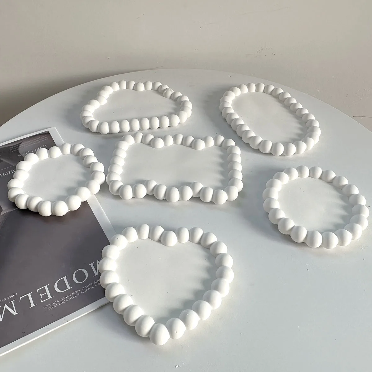Silicone Mold for Creative DIY Casting - Round, Flower, Cloud, Heart Shapes for Coasters & Home Decor