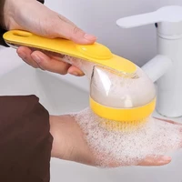 Long Handle Shampoo Brush Bath Brush Scalp Massage Press To Dispense Comb Body Exfoliation Comb Hairdressing Styling Tools 2